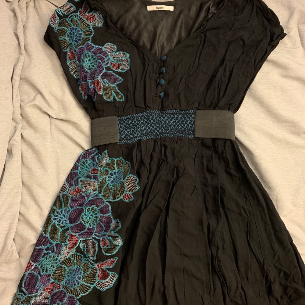 Black floral dress